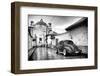 ¡Viva Mexico! B&W Collection - VW Beetle Car in San Cristobal de Las Casas-Philippe Hugonnard-Framed Photographic Print