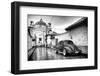 ¡Viva Mexico! B&W Collection - VW Beetle Car in San Cristobal de Las Casas-Philippe Hugonnard-Framed Photographic Print