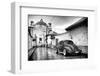 ¡Viva Mexico! B&W Collection - VW Beetle Car in San Cristobal de Las Casas-Philippe Hugonnard-Framed Photographic Print