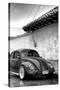 ¡Viva Mexico! B&W Collection - VW Beetle in San Cristobal de Las Casas-Philippe Hugonnard-Stretched Canvas