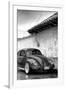 ¡Viva Mexico! B&W Collection - VW Beetle in San Cristobal de Las Casas-Philippe Hugonnard-Framed Photographic Print