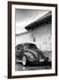 ¡Viva Mexico! B&W Collection - VW Beetle in San Cristobal de Las Casas-Philippe Hugonnard-Framed Photographic Print