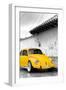 ¡Viva Mexico! B&W Collection - Yellow VW Beetle in San Cristobal de Las Casas-Philippe Hugonnard-Framed Premium Photographic Print