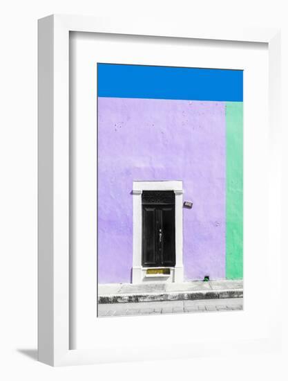 ¡Viva Mexico! Collection - 124 Street Campeche - Mauve & Green Wall-Philippe Hugonnard-Framed Photographic Print