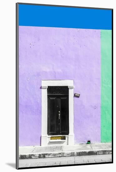 ¡Viva Mexico! Collection - 124 Street Campeche - Mauve & Green Wall-Philippe Hugonnard-Mounted Photographic Print