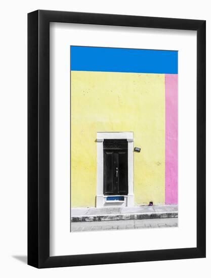 ¡Viva Mexico! Collection - 124 Street Campeche - Yellow & Pink Wall-Philippe Hugonnard-Framed Photographic Print