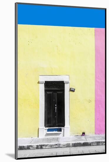 ¡Viva Mexico! Collection - 124 Street Campeche - Yellow & Pink Wall-Philippe Hugonnard-Mounted Photographic Print