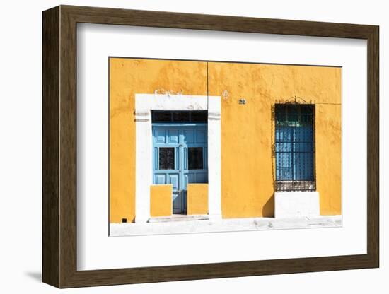 ¡Viva Mexico! Collection - 130 Street Campeche - Dark Yellow Wall-Philippe Hugonnard-Framed Photographic Print