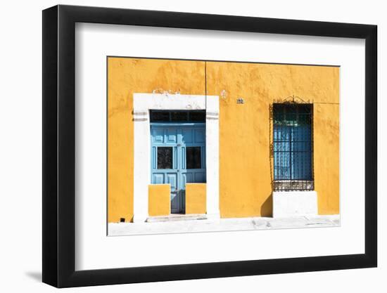 ¡Viva Mexico! Collection - 130 Street Campeche - Dark Yellow Wall-Philippe Hugonnard-Framed Photographic Print