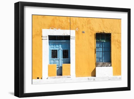 ¡Viva Mexico! Collection - 130 Street Campeche - Dark Yellow Wall-Philippe Hugonnard-Framed Photographic Print