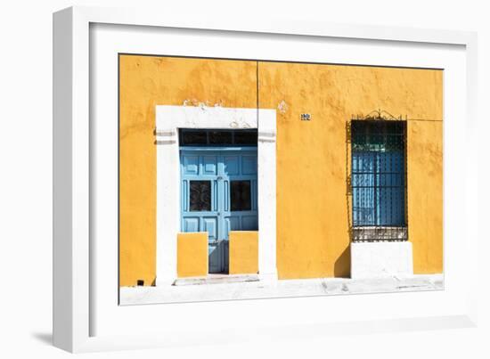 ¡Viva Mexico! Collection - 130 Street Campeche - Dark Yellow Wall-Philippe Hugonnard-Framed Photographic Print