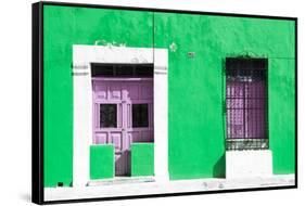 ¡Viva Mexico! Collection - 130 Street Campeche - Green Wall-Philippe Hugonnard-Framed Stretched Canvas