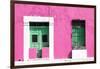 ¡Viva Mexico! Collection - 130 Street Campeche - Hot Pink Wall-Philippe Hugonnard-Framed Photographic Print