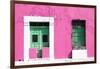 ¡Viva Mexico! Collection - 130 Street Campeche - Hot Pink Wall-Philippe Hugonnard-Framed Photographic Print