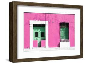 ¡Viva Mexico! Collection - 130 Street Campeche - Hot Pink Wall-Philippe Hugonnard-Framed Photographic Print