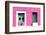 ¡Viva Mexico! Collection - 130 Street Campeche - Hot Pink Wall-Philippe Hugonnard-Framed Photographic Print