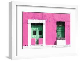 ¡Viva Mexico! Collection - 130 Street Campeche - Hot Pink Wall-Philippe Hugonnard-Framed Photographic Print