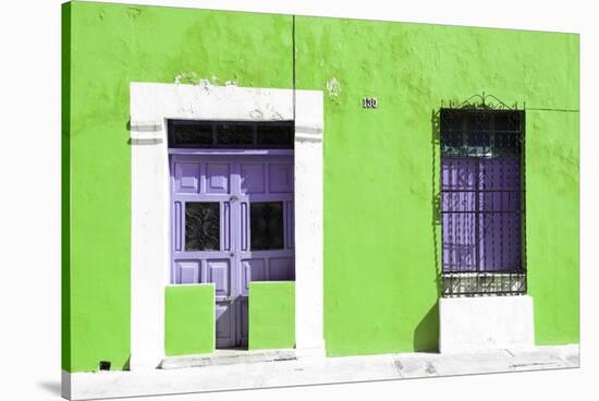 ¡Viva Mexico! Collection - 130 Street Campeche - Lime Wall-Philippe Hugonnard-Stretched Canvas