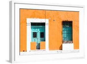 ¡Viva Mexico! Collection - 130 Street Campeche - Orange Wall-Philippe Hugonnard-Framed Photographic Print