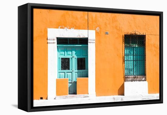 ¡Viva Mexico! Collection - 130 Street Campeche - Orange Wall-Philippe Hugonnard-Framed Stretched Canvas