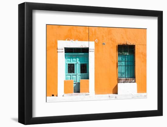 ¡Viva Mexico! Collection - 130 Street Campeche - Orange Wall-Philippe Hugonnard-Framed Photographic Print