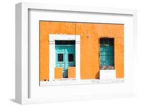 ¡Viva Mexico! Collection - 130 Street Campeche - Orange Wall-Philippe Hugonnard-Framed Photographic Print