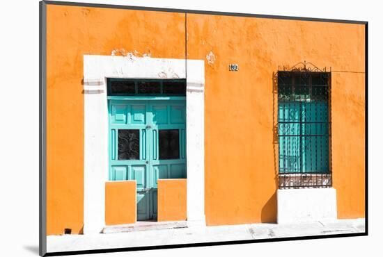 ¡Viva Mexico! Collection - 130 Street Campeche - Orange Wall-Philippe Hugonnard-Mounted Photographic Print