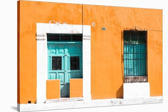 ¡Viva Mexico! Collection - 130 Street Campeche - Orange Wall-Philippe Hugonnard-Stretched Canvas