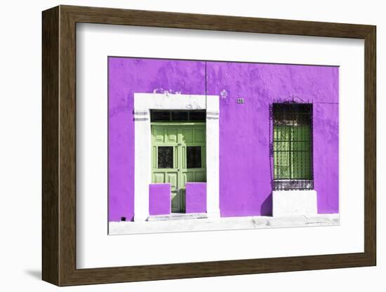 ¡Viva Mexico! Collection - 130 Street Campeche - Purple Wall-Philippe Hugonnard-Framed Photographic Print