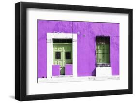 ¡Viva Mexico! Collection - 130 Street Campeche - Purple Wall-Philippe Hugonnard-Framed Photographic Print