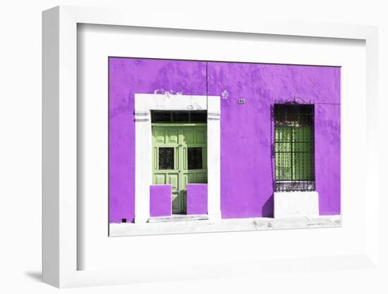 ¡Viva Mexico! Collection - 130 Street Campeche - Purple Wall-Philippe Hugonnard-Framed Photographic Print