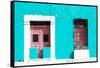 ¡Viva Mexico! Collection - 130 Street Campeche - Turquoise Wall-Philippe Hugonnard-Framed Stretched Canvas