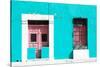 ¡Viva Mexico! Collection - 130 Street Campeche - Turquoise Wall-Philippe Hugonnard-Stretched Canvas