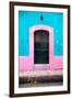¡Viva Mexico! Collection - 19e Door and Light Blue Wall-Philippe Hugonnard-Framed Premium Photographic Print