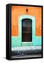 ¡Viva Mexico! Collection - 19e Door and Orange Wall-Philippe Hugonnard-Framed Stretched Canvas