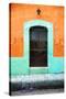 ¡Viva Mexico! Collection - 19e Door and Orange Wall-Philippe Hugonnard-Stretched Canvas