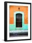 ¡Viva Mexico! Collection - 19e Door and Orange Wall-Philippe Hugonnard-Framed Photographic Print