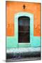 ¡Viva Mexico! Collection - 19e Door and Orange Wall-Philippe Hugonnard-Mounted Photographic Print