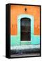 ¡Viva Mexico! Collection - 19e Door and Orange Wall-Philippe Hugonnard-Framed Stretched Canvas