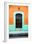 ¡Viva Mexico! Collection - 19e Door and Orange Wall-Philippe Hugonnard-Framed Photographic Print