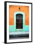 ¡Viva Mexico! Collection - 19e Door and Orange Wall-Philippe Hugonnard-Framed Photographic Print