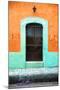 ¡Viva Mexico! Collection - 19e Door and Orange Wall-Philippe Hugonnard-Mounted Photographic Print