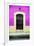 ¡Viva Mexico! Collection - 19e Door and Plum Wall-Philippe Hugonnard-Framed Photographic Print