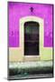 ¡Viva Mexico! Collection - 19e Door and Plum Wall-Philippe Hugonnard-Mounted Photographic Print