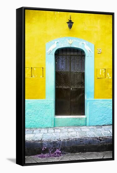 ?Viva Mexico! Collection - 19e Door and Yellow Wall-Philippe Hugonnard-Framed Stretched Canvas