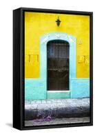 ?Viva Mexico! Collection - 19e Door and Yellow Wall-Philippe Hugonnard-Framed Stretched Canvas