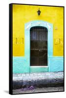 ?Viva Mexico! Collection - 19e Door and Yellow Wall-Philippe Hugonnard-Framed Stretched Canvas