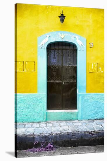 ?Viva Mexico! Collection - 19e Door and Yellow Wall-Philippe Hugonnard-Stretched Canvas