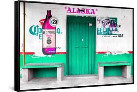 ¡Viva Mexico! Collection - "ALASKA" Coral Green Bar-Philippe Hugonnard-Framed Stretched Canvas