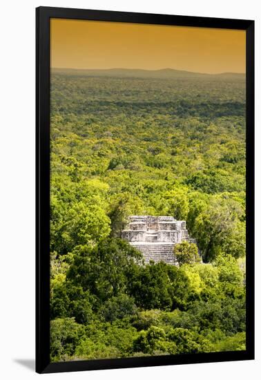 ¡Viva Mexico! Collection - Ancient Maya City within the jungle at Sunset II - Calakmul-Philippe Hugonnard-Framed Photographic Print